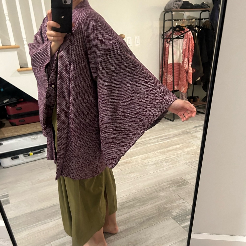 Japanese one of a kind vintage kimono - purple
